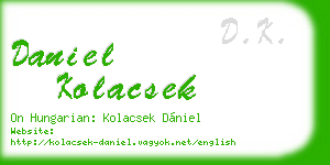 daniel kolacsek business card