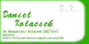 daniel kolacsek business card